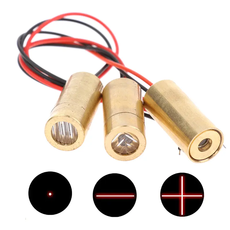 Red Laser Copper Laser Head, Laser Cross Diode Module, 650nm, 9mm, 3V, 50mW