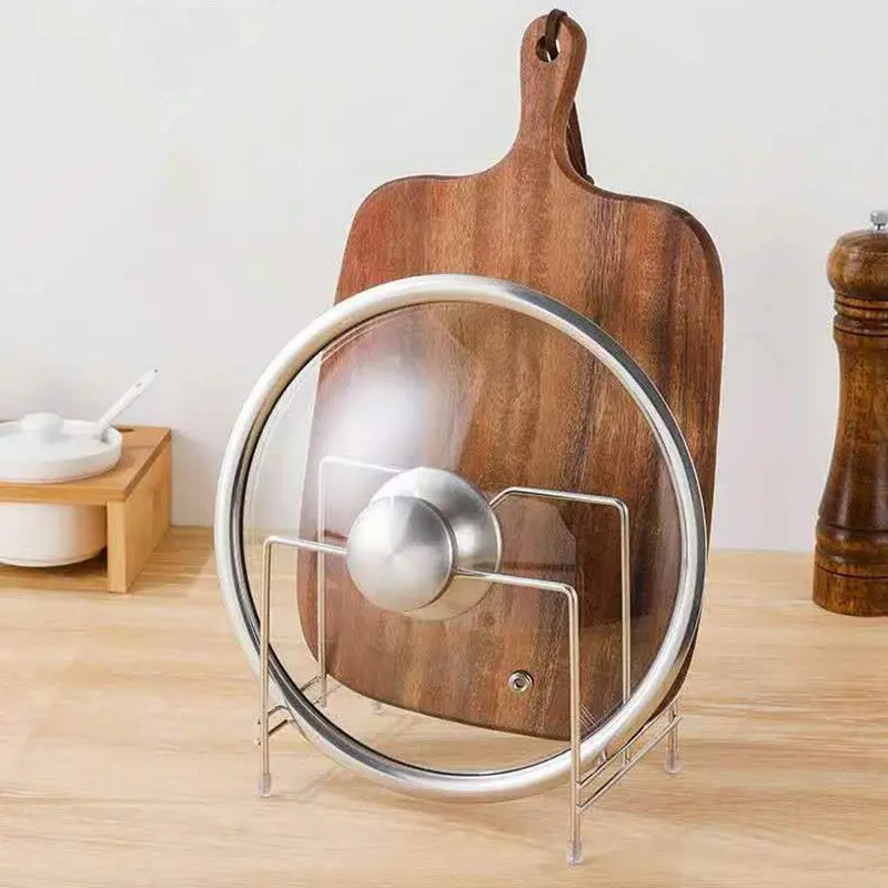 Rack Shelf Stand Multi Layer Space Saving Rustproof Cutting Board Practical Kitchen Organizer Pot Lid Holder Iron Art Home