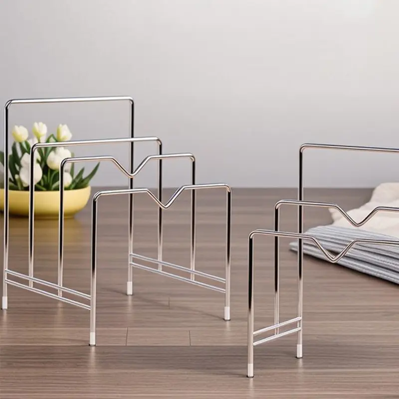 Rack Shelf Stand Multi Layer Space Saving Rustproof Cutting Board Practical Kitchen Organizer Pot Lid Holder Iron Art Home