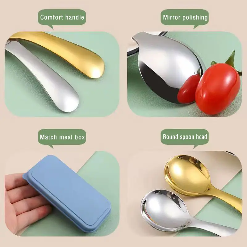 Mini Portable Stainless Steel Cutlery Set - Outdoor Camping Spoon Fork Tableware For Lunch Hiking And Camp Cooking