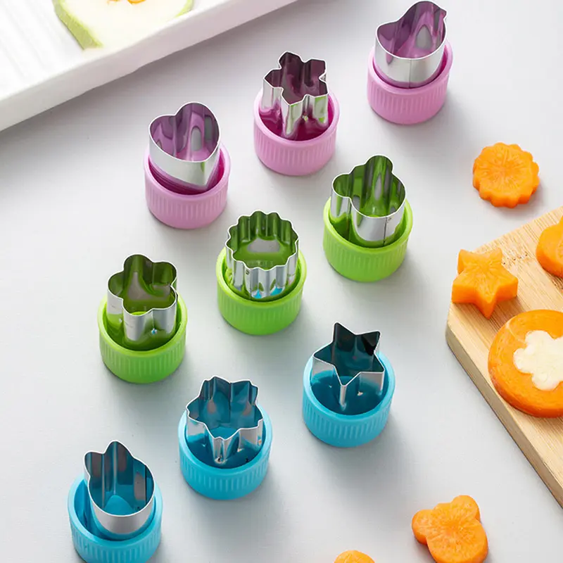 3pcs/Set Stainless Steel Fruit Vegetable Cutter Star Heart Shape with Plastic Handle Portable Kitchen Cook Tools kitchen things