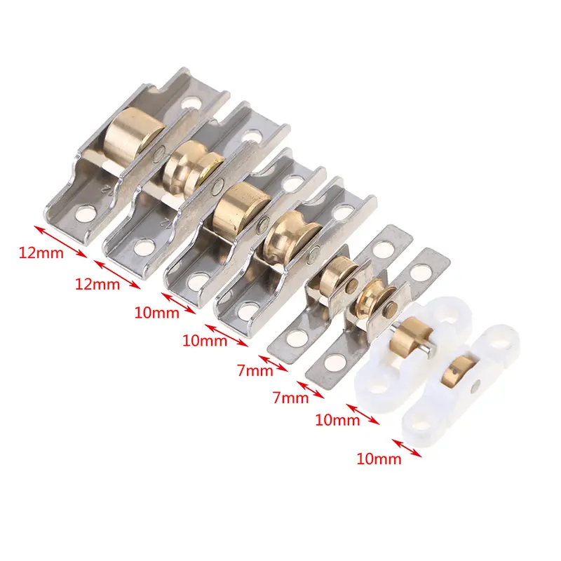 1PC Stainless Steel Window Pulley For Glass Sliding Door Upper & Down Mute Wheel Runner Track Furniture Wheel