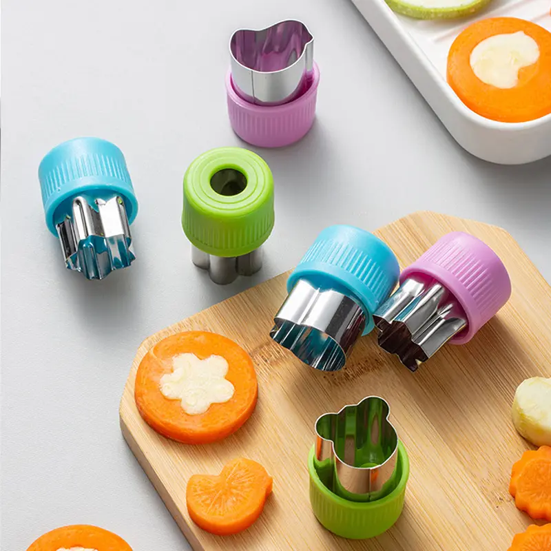 3pcs/Set Stainless Steel Fruit Vegetable Cutter Star Heart Shape with Plastic Handle Portable Kitchen Cook Tools kitchen things