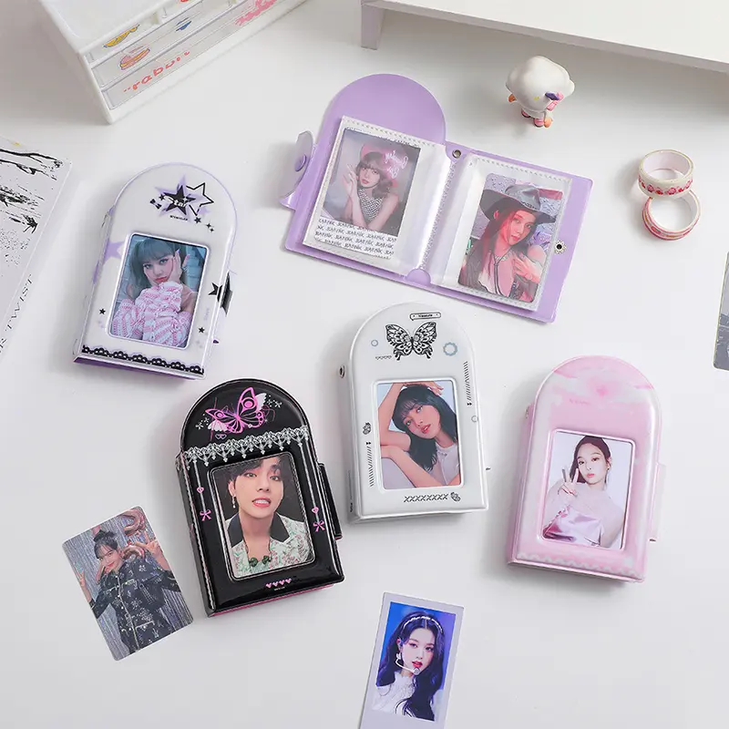40-Grids Photo Album Star Chaser Idol Collection Book Butterfly Storage Card Book Photocard Holder Printing Grids Memory Storage