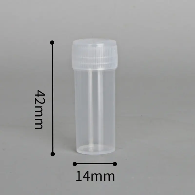 50Pcs Small Plastic Bottle Sample Jars 5g Barrel Vials Capsule Storage Containers For Sample Storage
