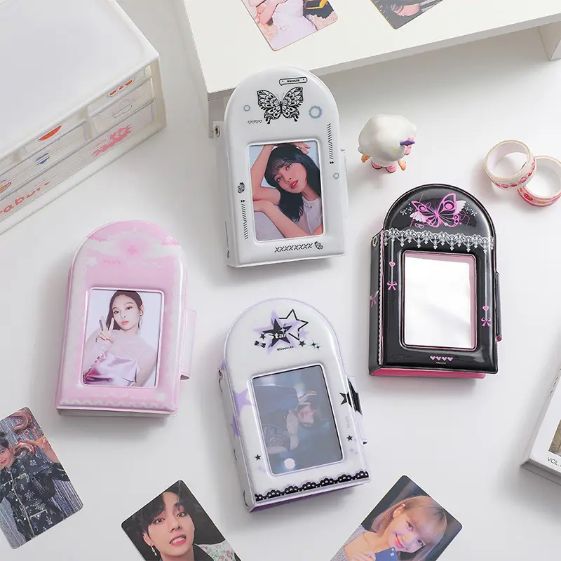 40-Grids Photo Album Star Chaser Idol Collection Book Butterfly Storage Card Book Photocard Holder Printing Grids Memory Storage