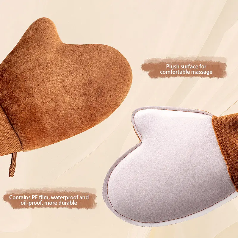 Reusable Self Tan Glove Applicator Body Tanning Gloves For Cream Lotion Mousse Finger Glove For Easy Application Body Cleaning