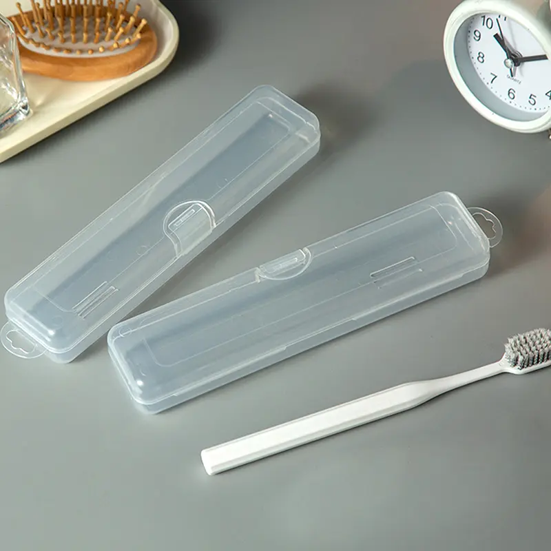 Transparent Toothbrush Box Portable Travel Organizer Case Plastic Toothpaste Holder Storage Container For Oral Hygiene