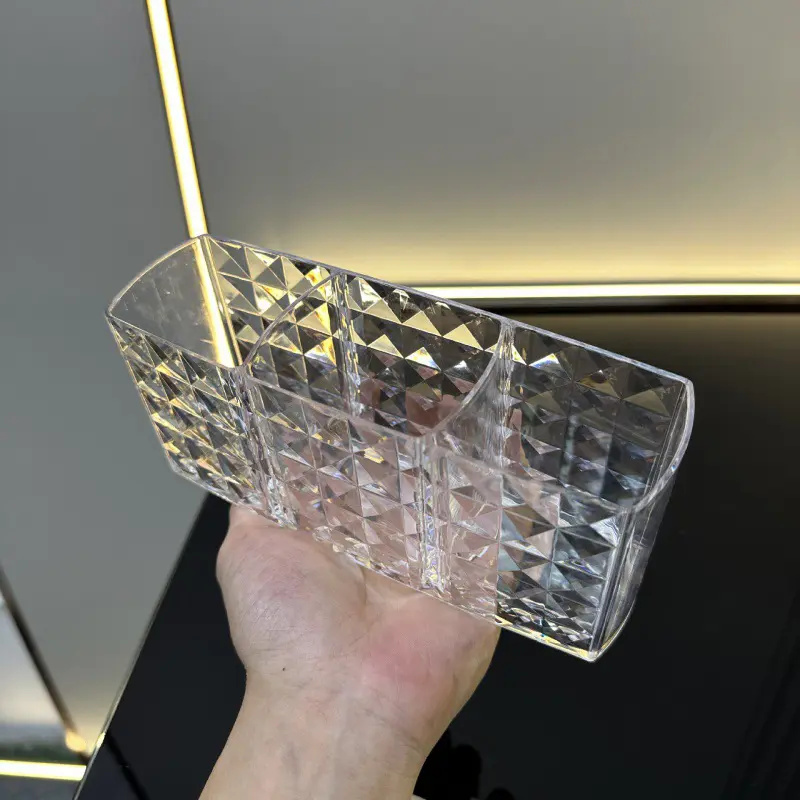 Acrylic Cosmetic Makeup Brush Storage Box Transparent Lipstick Case Table Organizer Makeup Tool Holder For Beauty Tools