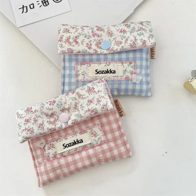 Cute Portable Sanitary Pad Pouch - Small Fabric Menstrual Storage Organizer Bag for Students Travel-friendly Period Essentials