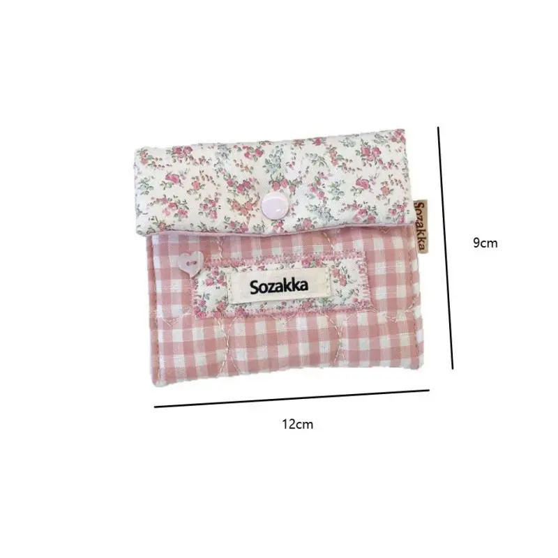 Cute Portable Sanitary Pad Pouch - Small Fabric Menstrual Storage Organizer Bag for Students Travel-friendly Period Essentials
