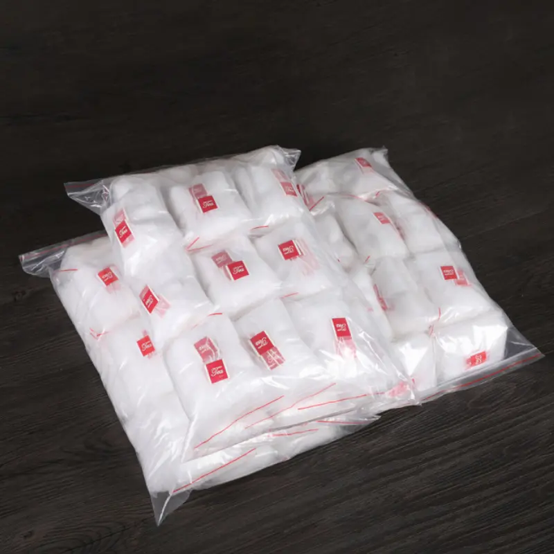 100pcs Nylon Tea Bags For Loose Leaf Tea Herb Spice Filter Strainer Empty Infuser