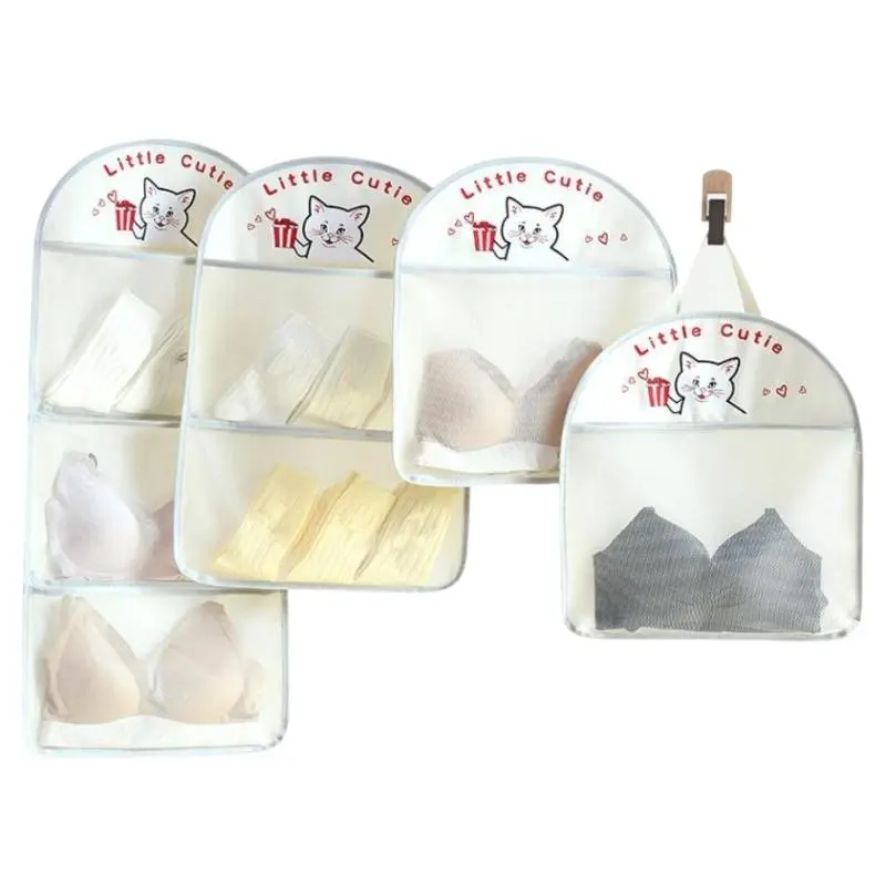 Large Capacity 2/3 Layer Storage Mesh Bag With Clothes Hanger - Breathable Underwear Socks Organizer For Wardrobe ﻿