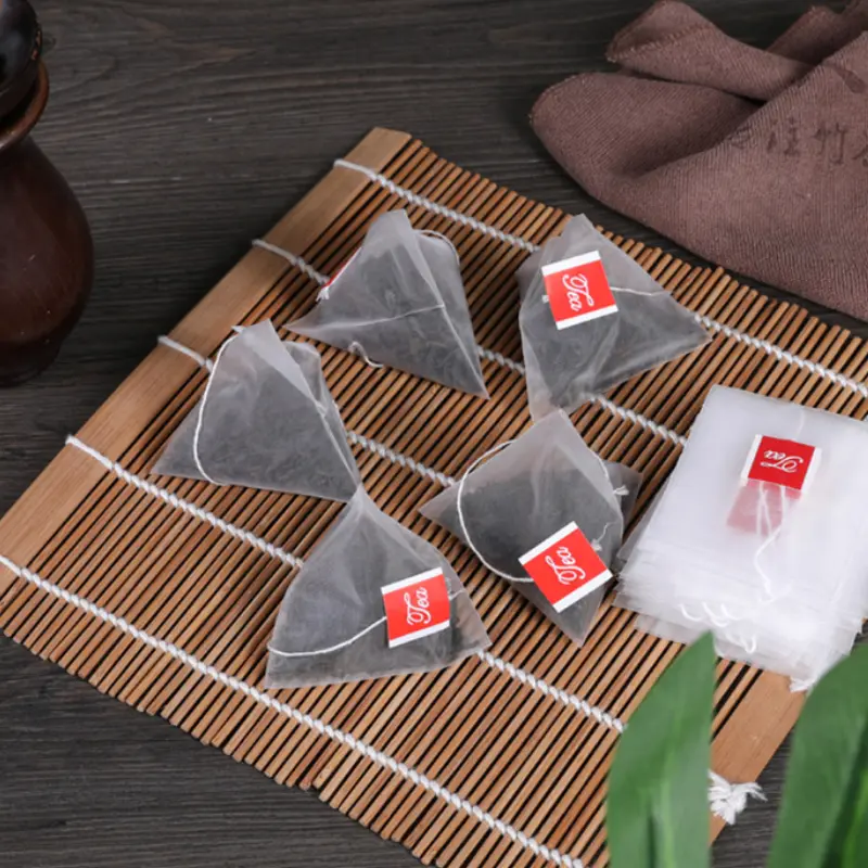 100pcs Nylon Tea Bags For Loose Leaf Tea Herb Spice Filter Strainer Empty Infuser
