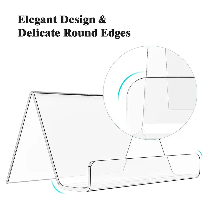 Transparent Acrylic Desktop Business Card Holder Table Desk Shelf Box Storage Display Stand Restaurant Office Supplies