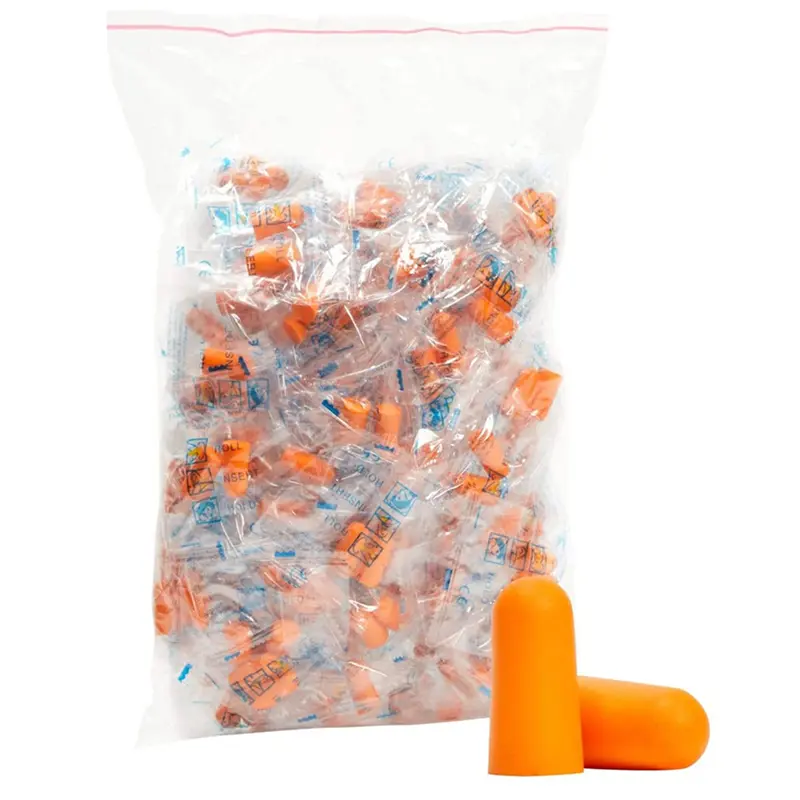 20pcs Soft Orange Tapered Foam Earplugs For Travel Sleep Noise Reduction Sound Insulation Ear Protection Comfortable