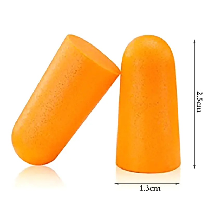 20pcs Soft Orange Tapered Foam Earplugs For Travel Sleep Noise Reduction Sound Insulation Ear Protection Comfortable