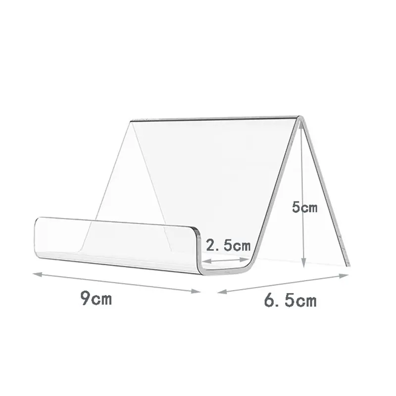 Transparent Acrylic Desktop Business Card Holder Table Desk Shelf Box Storage Display Stand Restaurant Office Supplies