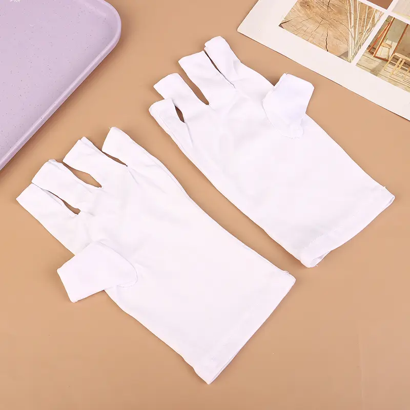 1Pair UV Protection Nail Art Gloves Anti Radiation Protection Gloves For Gel UV LED Lamp Tool Nail Art Gel Application