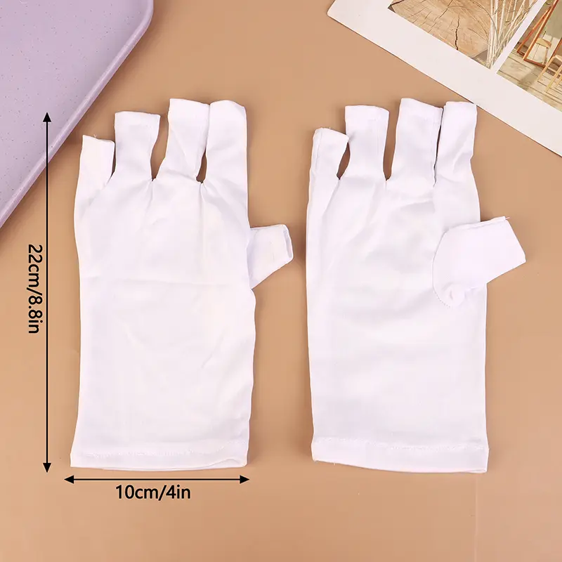 1Pair UV Protection Nail Art Gloves Anti Radiation Protection Gloves For Gel UV LED Lamp Tool Nail Art Gel Application