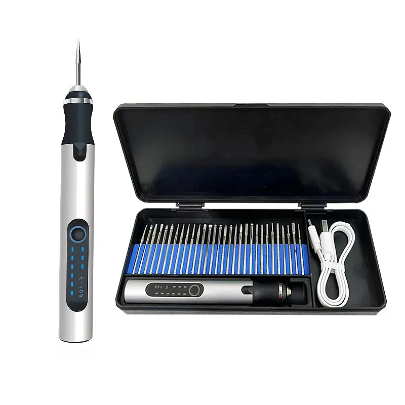 Cordless Electric Engraving Pen Rechargeable Mini Grinder Rotary Tool for Jewelry Glass Woodworking - Drill Machine