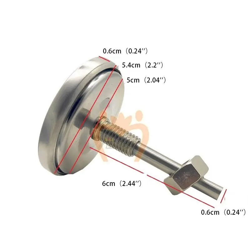 1pc Dial Pointer Thermometer Kitchen Oven Outdoor Barbecue Thermometers Large Easy-Read Face Meat 0℃-120℃ Thermometer Portable