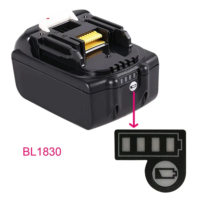 10pcs For Makitas BL1830 Li-ion Battery LED Key Sticker Label Tool Accessories Li-ion Battery LED Key Sticker Label Tools