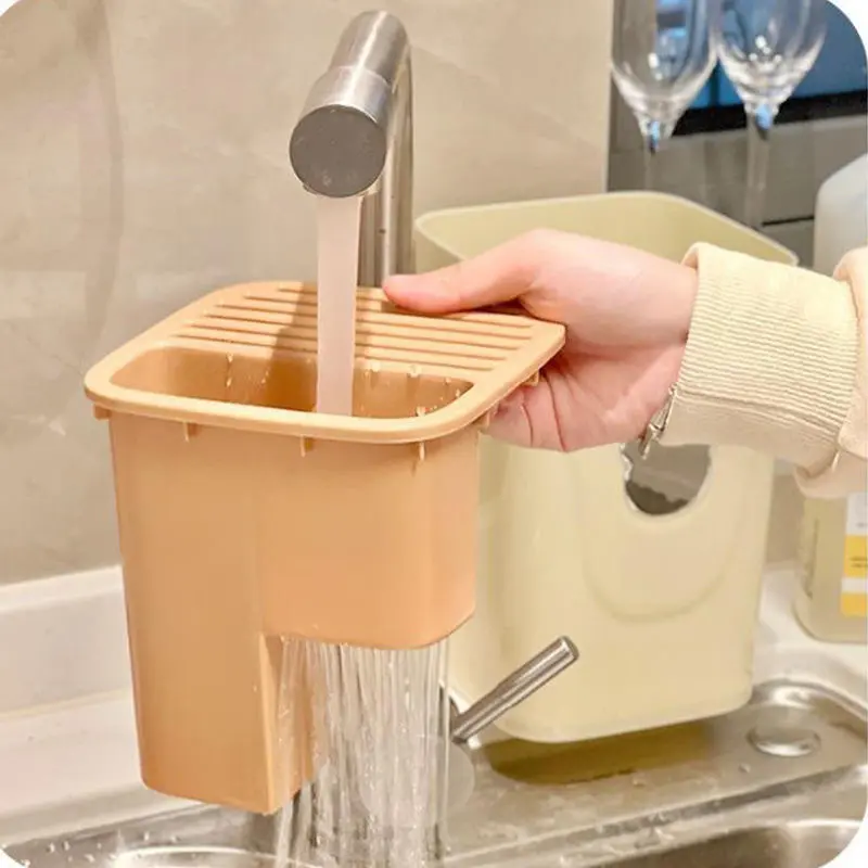 Knife Block Holder,Multifunctional Kitchen Drainage Knife Holder,Small Space-Saving Knife Organizer For Countertop
