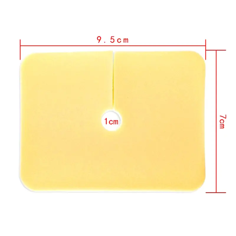 1Pc Tracheotomy Tube Pad Professional Medical Tracheal Ultra-soft Fixation Tracheotomy Tube Pad Gauze Sterile Safety Silcone Pad