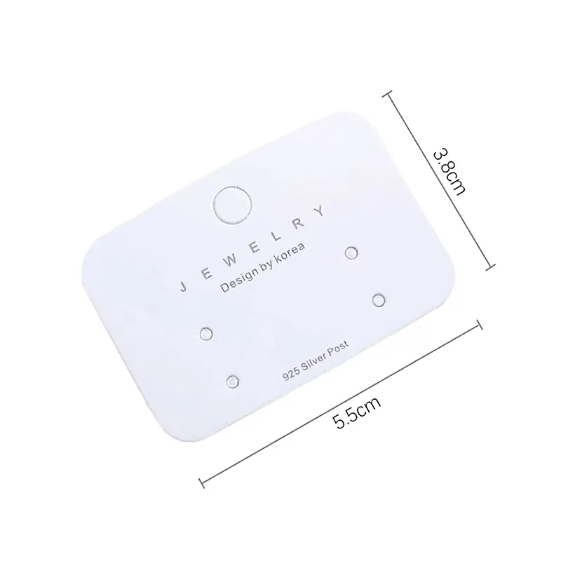 50Pcs Minimalist White Cardboard Paper Packing Card Earrings Packing Display Card DIY Stud Earrings Retail Price Tag Label