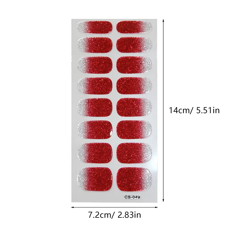 Semi Cured Wraps Fast Gel Nail Sticker Solid Nail Gel Wraps Adhesive Full Cover Gel Nail Decal UV Lamp Cured Manicure Decoration