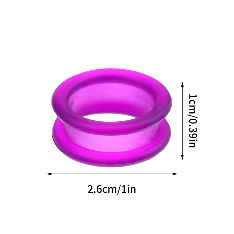 10pcs Salon Hair Scissors Silicone Finger Rings Scissors Inserts Groomer Accessories Handle Rings For Barber Shears