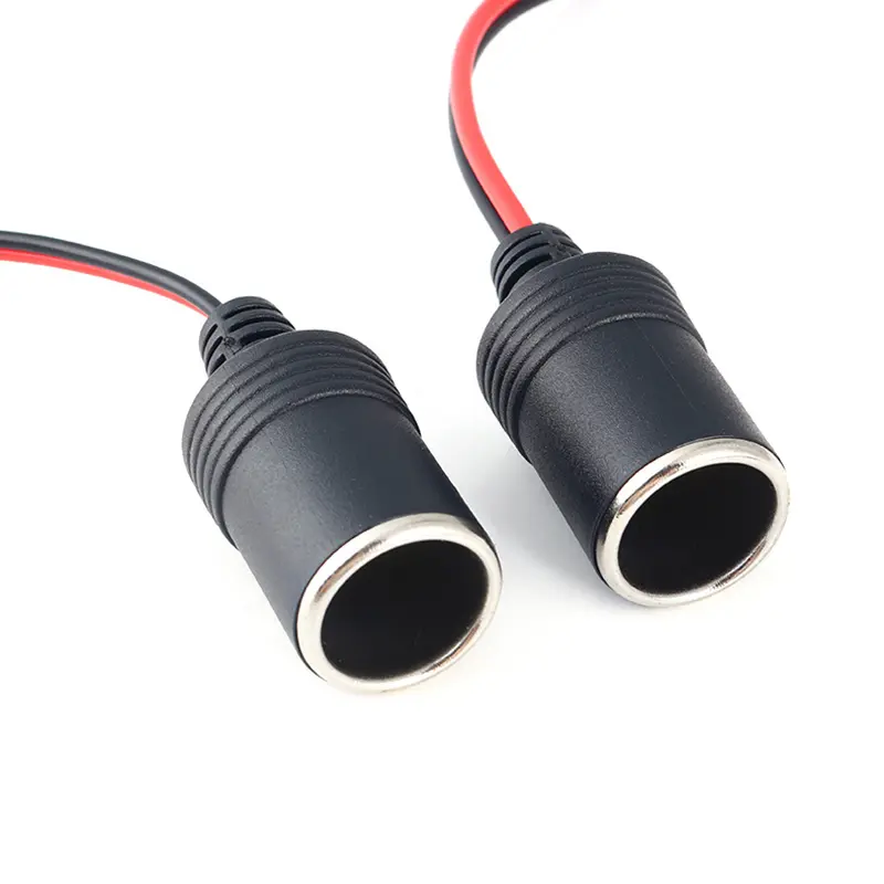1PC Vehicle Mounted Cigarette Lighter Connector Plug With Female Socket Plug 12V24V 10A High-power Cigarette Lighter Extension