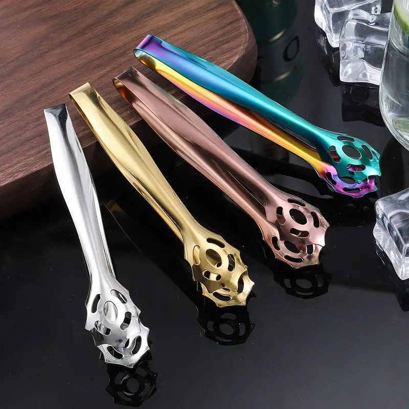 Stainless Steel Clip Mini Sugar Tongs Barbecue Food Serving Clamp Kitchen Barware Bar Bartender Accessories