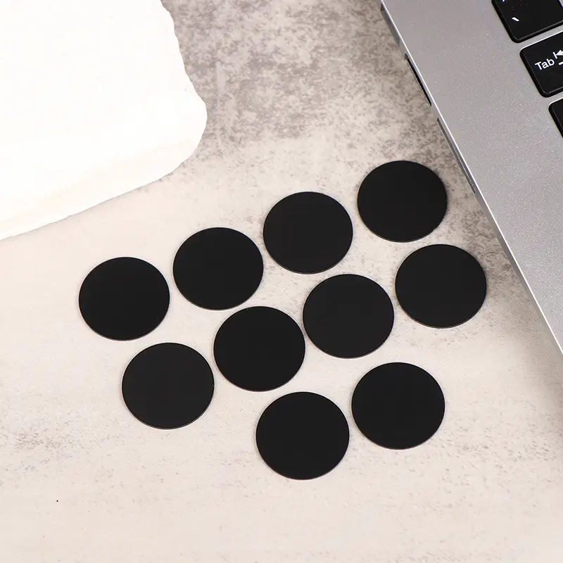 5pcs 25mm Round Black White Ntag215 NFC Coin Card Labels 504 Bytes Rewritable Smart Tags For NFC Phone Game