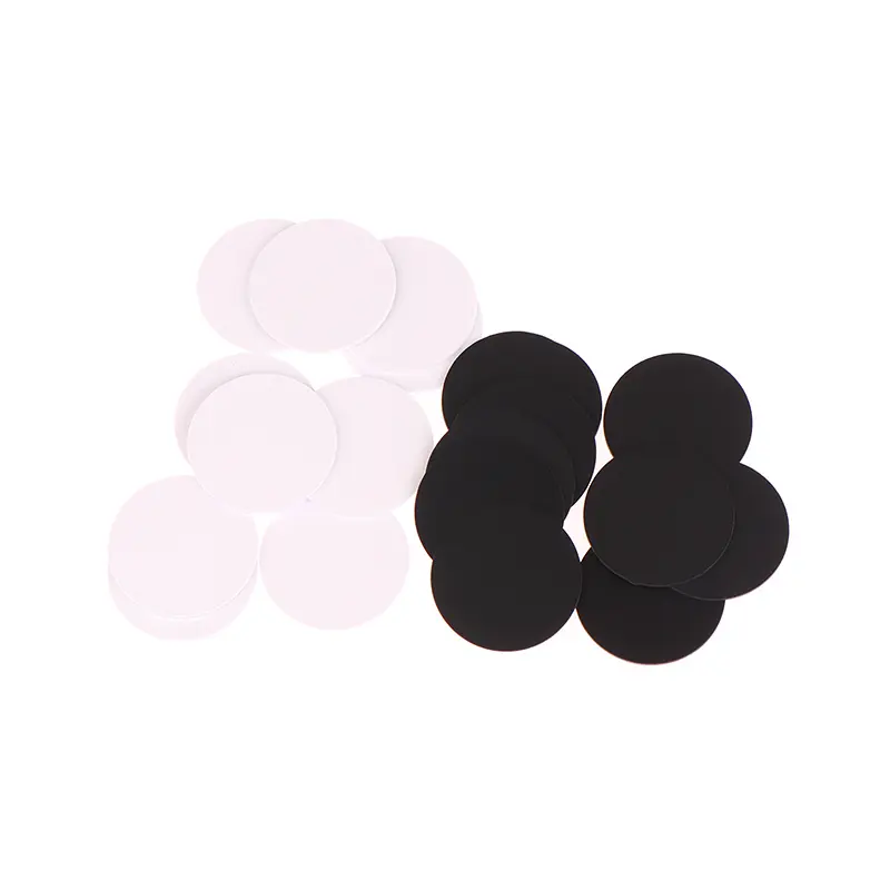 5pcs 25mm Round Black White Ntag215 NFC Coin Card Labels 504 Bytes Rewritable Smart Tags For NFC Phone Game