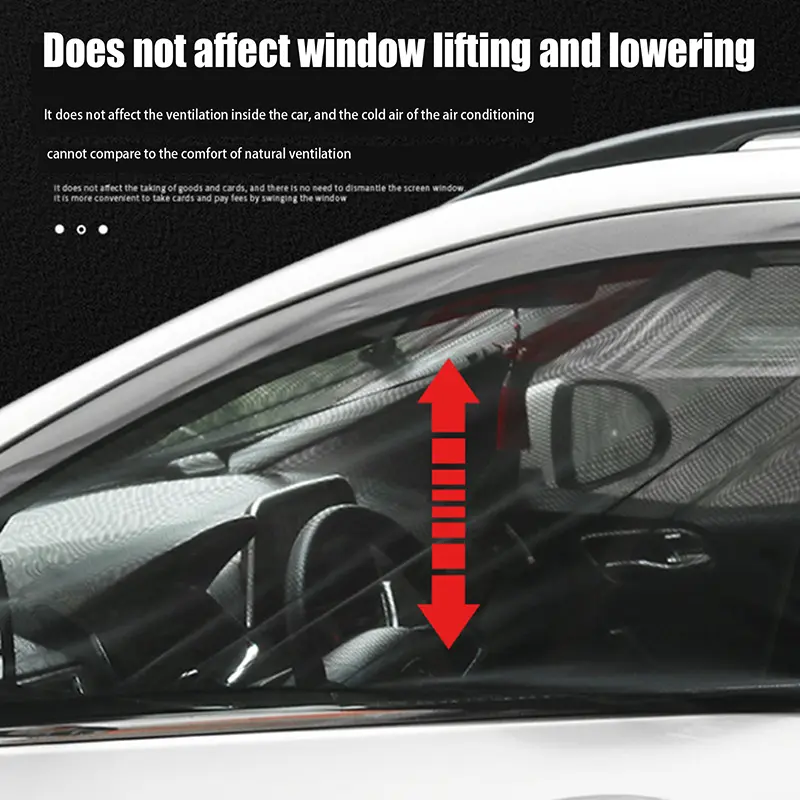 Car Window Net Car With The Car Sunshade Anti-mosquito Insect Ventilation Breathable Shading Cooling Car Door Screen Window