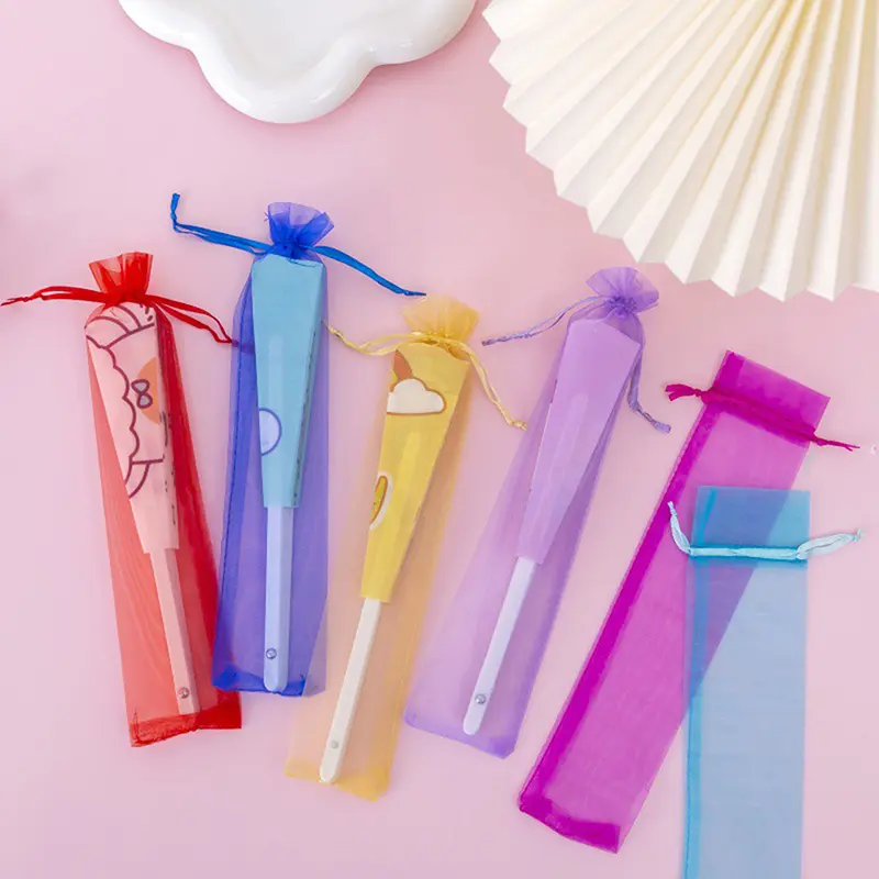 10 Pack Organza Drawstring Bags For Folding Hand Fans Pocket Wedding Party Favor Gift Pouches Outdoor