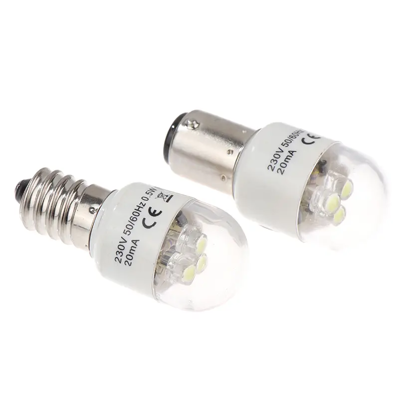 1pcs Sewing LED Bulb Lights AC 190-250V E14 Light BA15D 0.5W Home Lamp For Sewing Machine Eye Protection Brightness 25lm