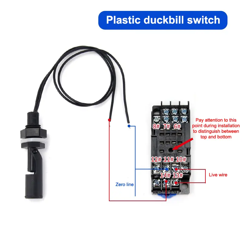 1Pc 12V-110V Water Level Switch Liquid Level Sensor PP Plastic Ball Float Switch Water Level Switch