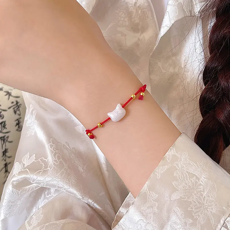 Cute Cat Bracelet Hand Woven Hand Rope Adjustable Charms Couple Bracelets Fashion Jewelry Accessories