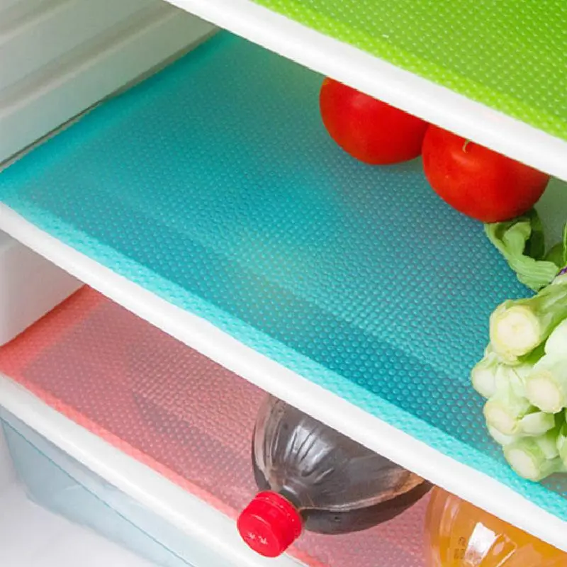 10PCS EVA Waterproof Refrigerator Liner Mat Washable Mildew Kitchen Pad Anti-oil Cabinet Drawer Placemat Heat-insulat Fridge Mat