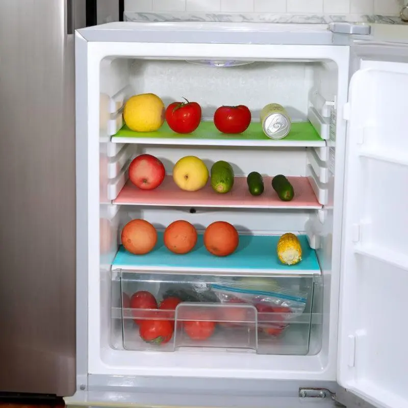 10PCS EVA Waterproof Refrigerator Liner Mat Washable Mildew Kitchen Pad Anti-oil Cabinet Drawer Placemat Heat-insulat Fridge Mat