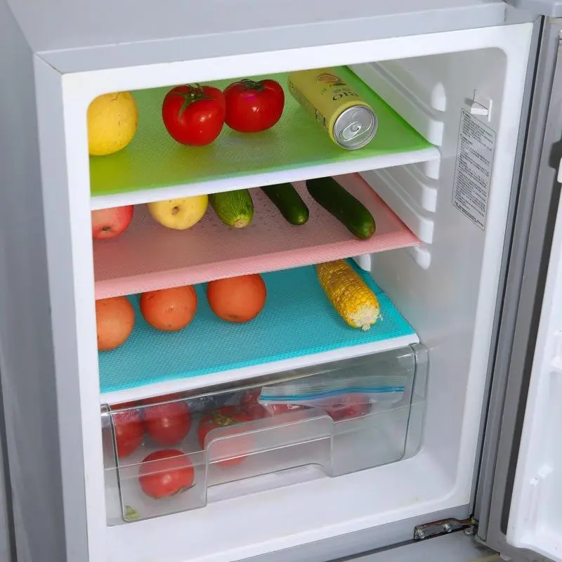 10PCS EVA Waterproof Refrigerator Liner Mat Washable Mildew Kitchen Pad Anti-oil Cabinet Drawer Placemat Heat-insulat Fridge Mat
