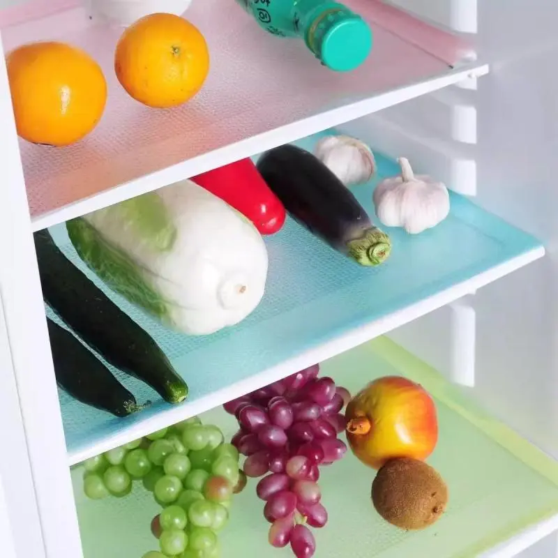 10PCS EVA Waterproof Refrigerator Liner Mat Washable Mildew Kitchen Pad Anti-oil Cabinet Drawer Placemat Heat-insulat Fridge Mat
