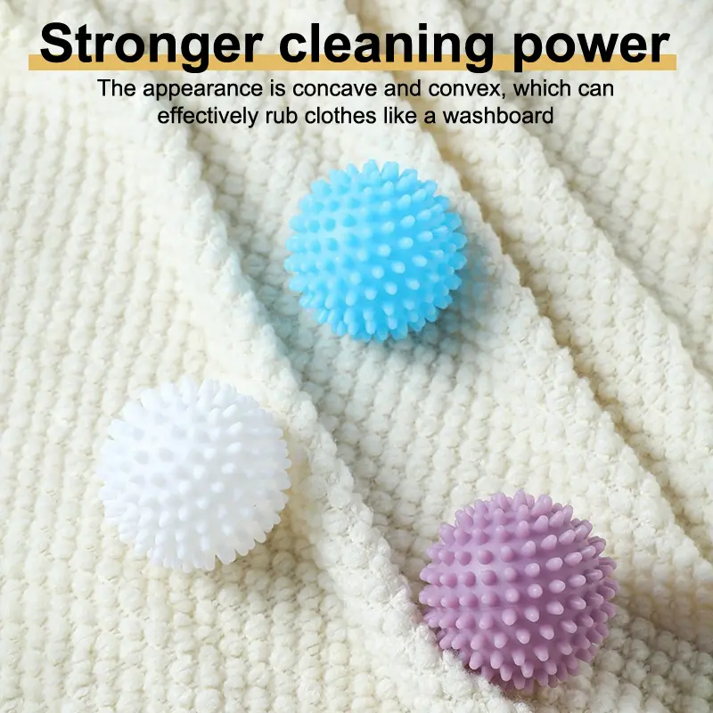 5pcs Anti Winding Laundry Ball Circular Pure White Magic Cleaning Drum Washing Machine For Dirt Removal And Knotting