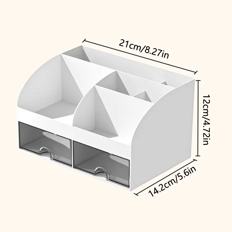 1PCDesktop Organizer With Drawers Desk Organizer Tabletop Makeup Storage Box Smooth And Sturdy Office Supplies Storage Box Multi