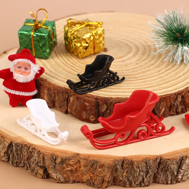 Christmas Holiday Decorations Santa Claus Snow Car Ornaments DIY Accessories Adornment