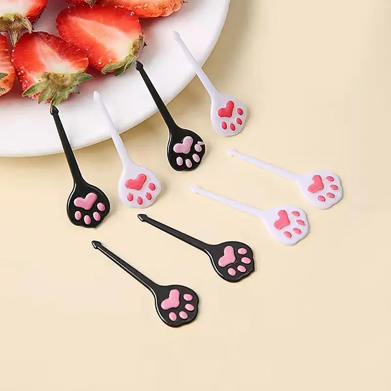 Mini Animal Fruit Forks - Food Grade Plastic Cartoon Kids Cake Toothpicks Bento Lunch Accessories Party Decoration Gift