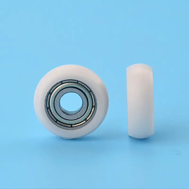 1Pc 608 ZZ Nylon POM Round Roller Wheel 8x30x8.5mm POM Wrapped Bearing Pulley Plastic Wheel For Smooth Motion Applications